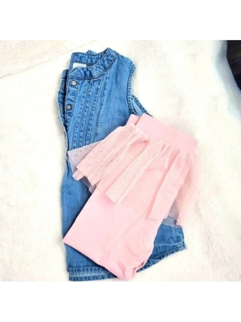 Toddler Girls OshKosh & Joe Fresh Denim & Tutu Outfit Set 24M